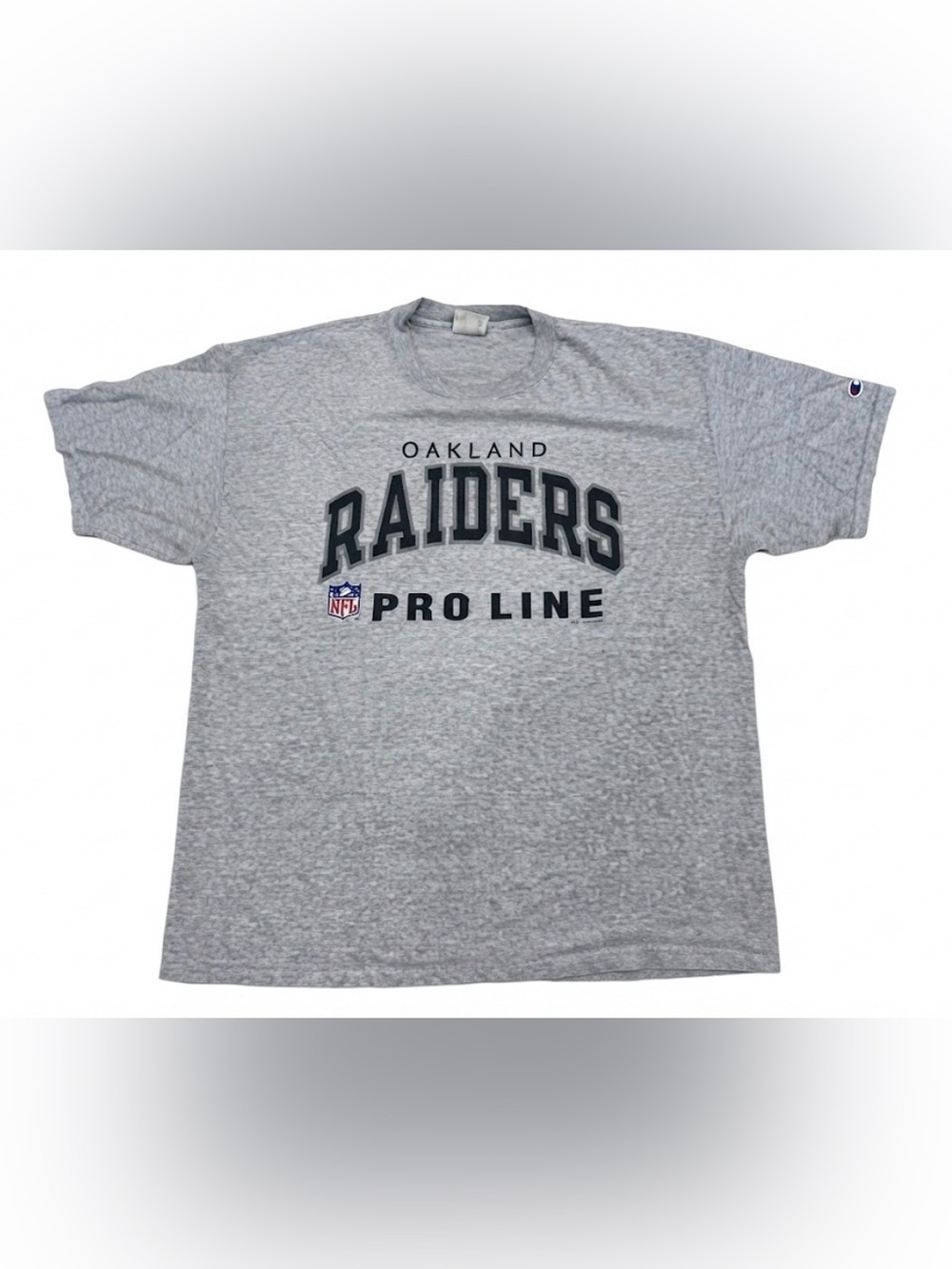 Vintage 1990s Oakland Raiders Pro Line NFL Champion T-Shirt Gray Adult XL